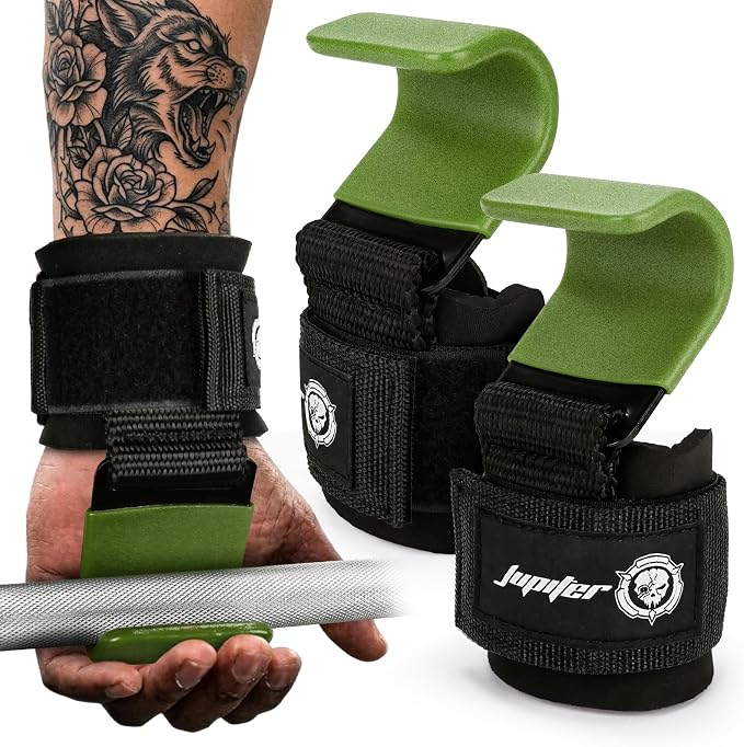 JUPITER Weight Lifting Grips (Pair), Wrist Support for Heavy Lifting, Deadlifts, Pull Ups, Powerlifting & Gym Workouts
