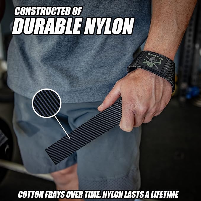 Iron Infidel Weight Lifting Straps - Wrist Straps for Weight Lifting, Deadlifting, Exercise, Crossfit, Strength Training, Olympic Lifts - Gym Straps for Grip Strength on Bar