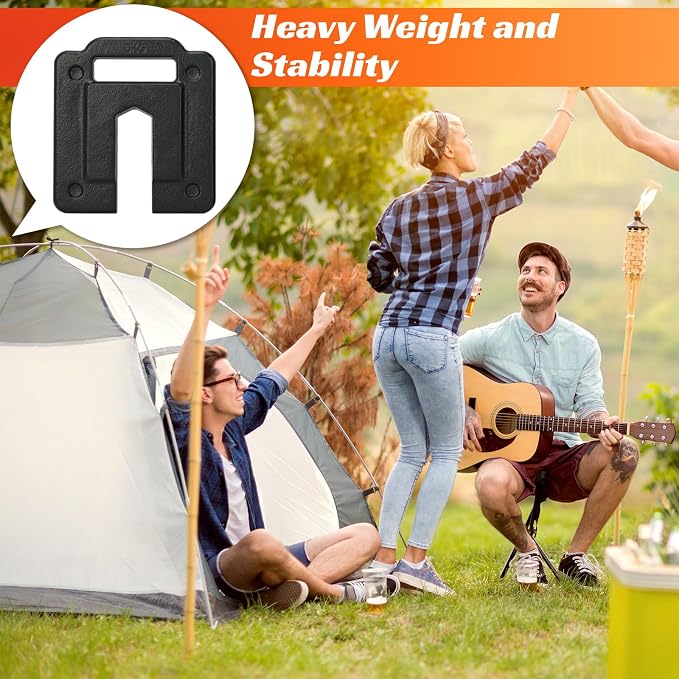 2 Pack Steel Base Weights for Backdrop Stand, 11Lbs | Heavy Duty Steel Base Weights Plate, Canopy Weight Plates for Pop Up Canopy Tents and Outdoor Wedding Decor Umbrella