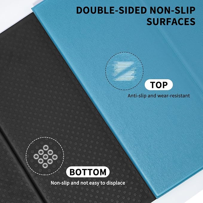 Foldable Yoga Mat Extra Large 74"×31.5" | Double-Sided Non-Slip,Extra Wide Foldable Design,8mm Extra Thick,Exercise Mat for Home, Studio and Travel Use