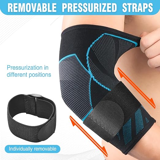 Arm Guards & Elbow Compression Sleeve (1 Pair)，Tennis Elbow Braces for Tendonitis and Tennis Elbow，Arm Supports Sleeves golfer，tennis elbow relief for women & men,elbow sleeve for weightlifting
