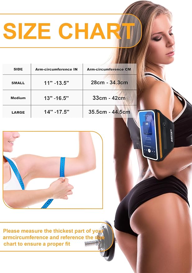 Running Armband with Earphone Bag Cell Phone Armband for iPhone 16 15 Pro 14 Plus 13 11 XR XS, Galaxy S24/S10 Water Resistant Sports Phone Holder Case & Zipper Slot Car Key Holder for 6.9 inch Phone | Zipper Pocket for Keys & Earphones, TPU Touchscreen...