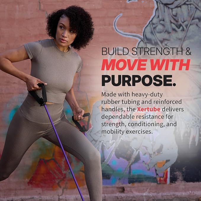 SPRI Xertube Resistance Bands with Handles – All Exercise Cords Sold Separately with Home Gym Workout Fitness Door Anchor Attachment Option