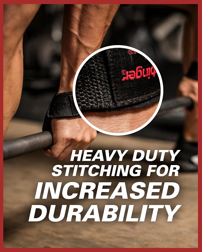 Harbinger Padded Cotton Lifting Straps with NeoTek Cushioned Wrist, 21.5 Inch Length, 1.5 Inch Width, Pair, Weightlifting Wrist Straps for Deadlifts and Strength Training
