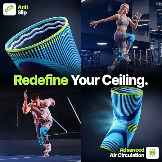 DR. BRACE Elite Compression Knee Brace for Women & Men, (2-Pack) Knee Support Compression Sleeve, Workout Sports Knee Braces for Meniscus Tear, ACL & Arthritis Pain Relief - Check Size Guide Video (Zeus, XX-Large)