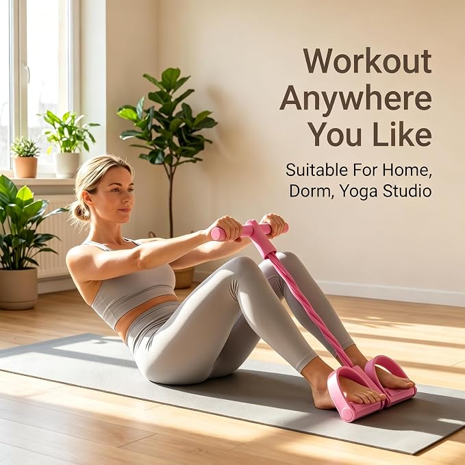 Pedal Resistance Bands with Handles, 6 Tube Exercise Band | Fitness Shaping Yoga Exercise Equipment, Natural Rubber Tension Rope,for Abdominal,Leg,Arm,Back Slimming Training