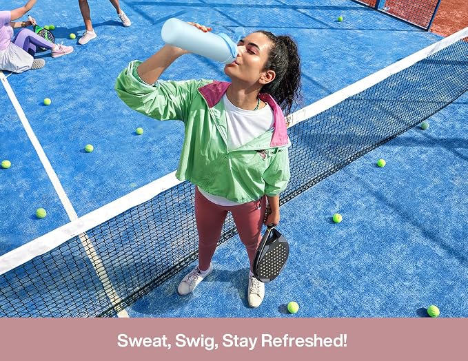 POWCAN 26 oz Insulated Water Bottle: 2-in-1 Straw and Spout Lid, Leak-proof | Keep Cold 24H, Cupholder Friendly, BPA-Free, Stainless Steel Water Bottle for Gift, Mother, Wife, Girlfriend (Sweet Rosy)