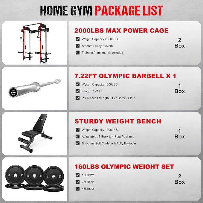 WM3-V4 Folding Squat Rack, Wall Mounted Power Rack with Dual Independent Pulley System, Functional Trainer with 5 Adjustable Function Modes for Space Saving