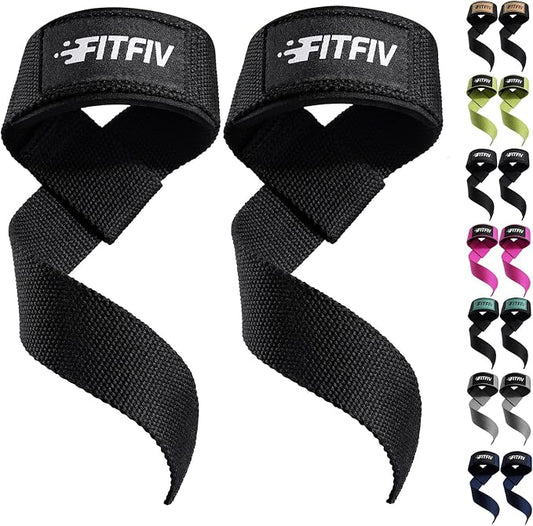 Lifting Straps for Weightlifting, Lifting Wrist Straps for Gym Strength Training, Neoprene-padded Wrist Cushion - Men & Women