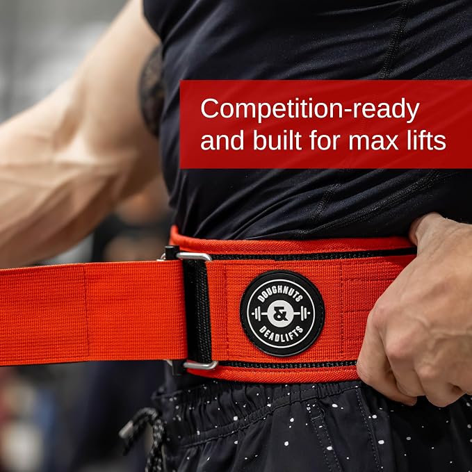 Weight Lifting Belt for Squats, Weightlifting Belt for Deadlifts - 4in Back Support for Bodybuilding | Powerlifting, Locking Metal Buckle, Weight Lifting Belts for Men - Quick Locking