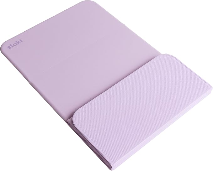 Stakt Foldable Yoga Mat Pro - Non Slip 2 in 1 Fitness Exercise Mat | Premium textured grip, 12 mm thick, folding design, EVA foam blend, supports Pilates, barre, and strength training