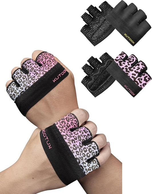 KUTOOK Weight Lifting Gloves for Women Gym Workout Gloves with Palm Protection & Extra Grip Breathable Exercise Gloves for Men Fitness