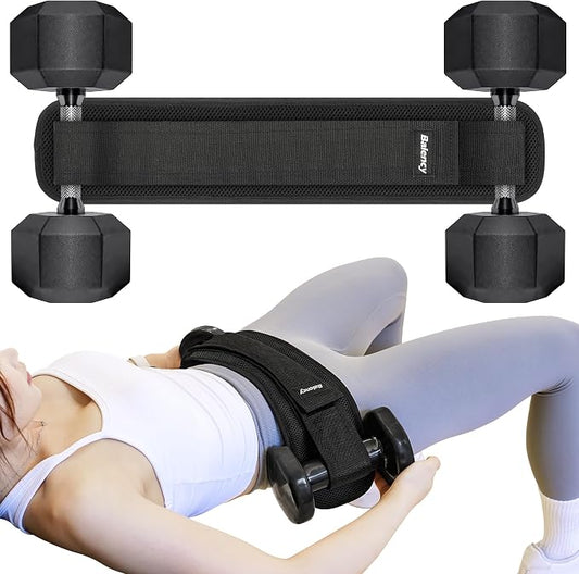Hip Thrust Belt, Balency Hip Thrust Belt for Dumbbells Heavy, Booty Belt for Hip Thrust, Slip-Resistant Padding Hip Thrusts Belt for Gym or Home Workouts, Hip Thrust Band for Dumbbell Kettlebell Plate