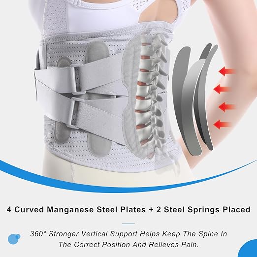 Back Brace for Lower Back Pain Relief for Women Adjustable Lumbar Support Belt Breathable 4D Mesh Fabric for Herniated Disc,Sciatica,Scoliosis Home Work Sports