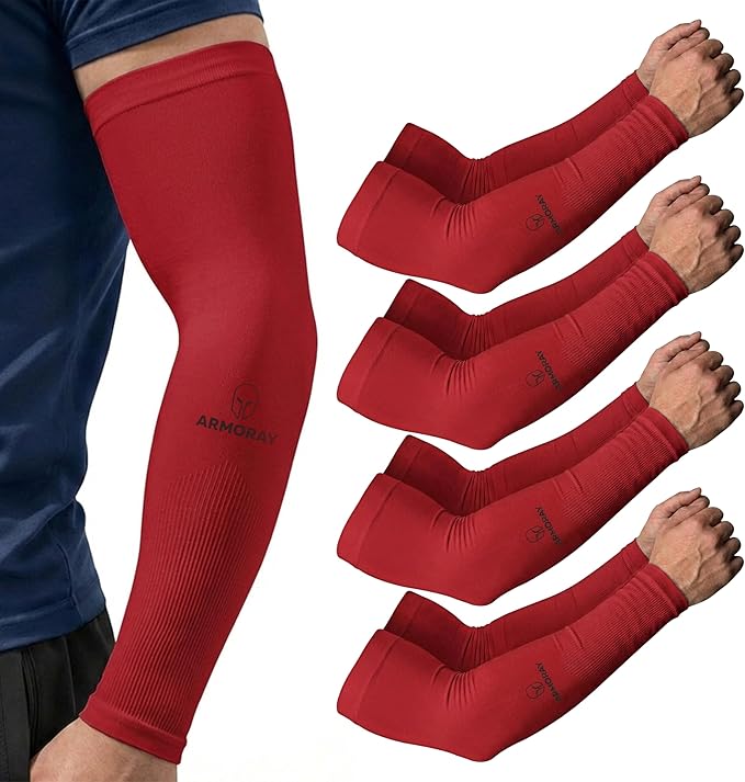 ARMORAY Arm Sleeves for Men and Women - UV Sun Protection Cooling Compression - Tattoo Cover Up Sleeve for Daily Wear & Work