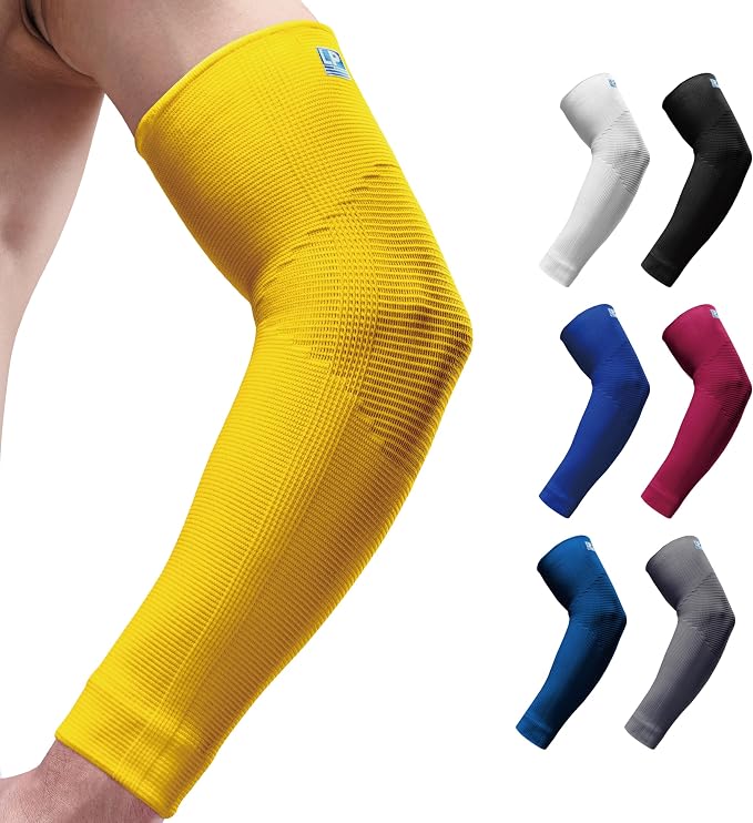 LP SUPPORT 668 Compression Arm Sleeve for Workouts, Sports & Pickleball, Golf and Tennis Elbow Pain relief for Men & Women