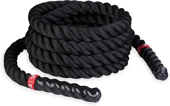 Reebok 18 ft Battle Rope, 1.5" Thick, Home Gym | Battle Rope for Strength, HIIT Conditioning & Endurance Training | 1.5" Thick | 18 Ft Length | Home Gym Use