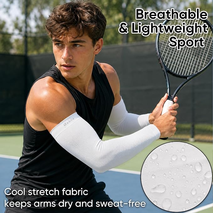 Bebila Arm Sleeves for Men Women, UV Sun Protection Cooling Compression Outdoor
