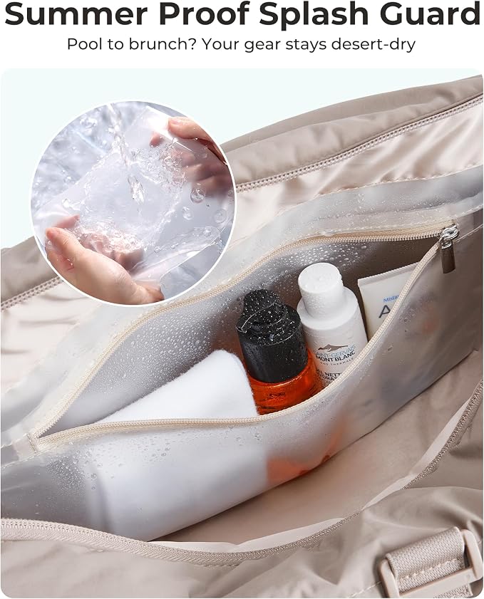 BAGSMART Reiki Gym Bag for Women Puffy Yoga Mat Travel Weekender Duffle Bag | Lint-Resistant Lining, Wet-Dry Pocket & Anti-Slip Mat Loop, Ultra-Light, Roomy for Workout Gear, Water Bottle, Travel, Sports