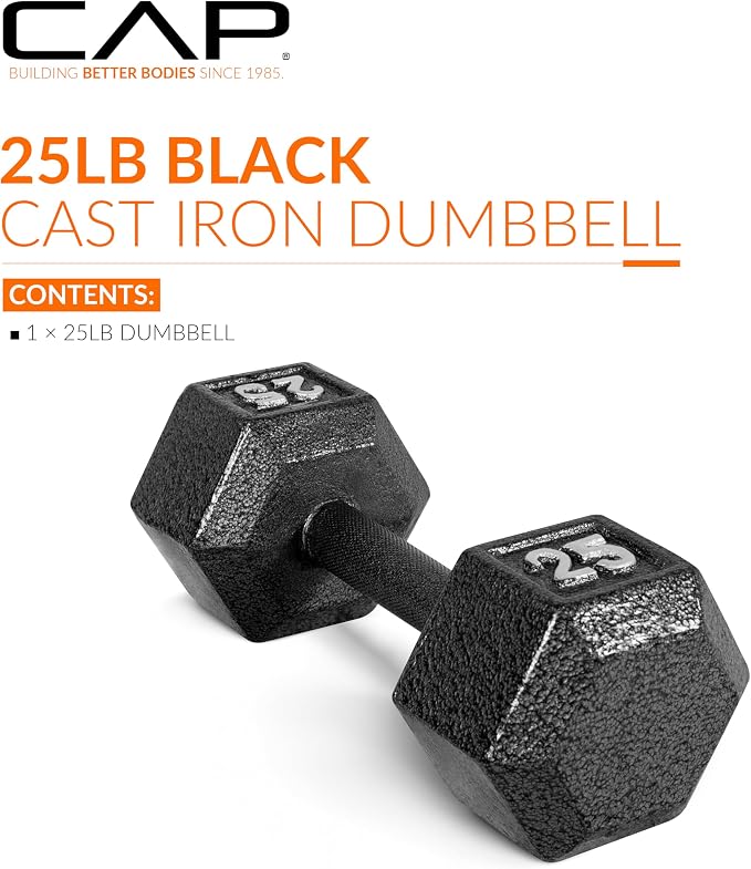 CAP Barbell Cast Iron Hex Dumbbell | Multiple Options