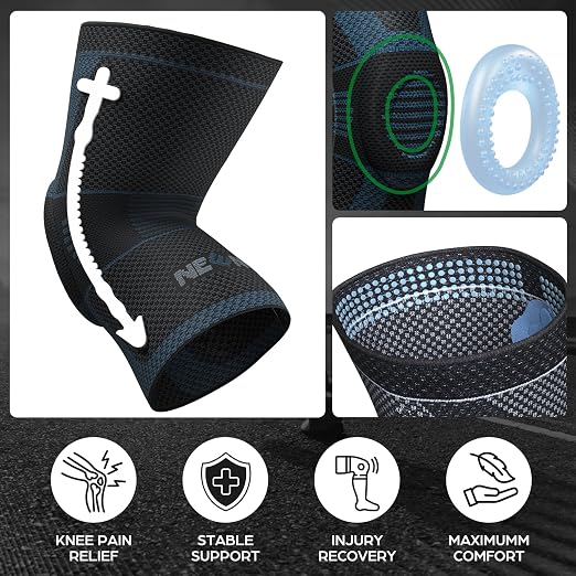 NEENCA Professional Knee Brace, Medical Knee Support for Women & Men Relief | Upgraded Version, Patented Patella Gel Pad & Side Stabilizers, For Knee Pain, Swelling, ACL,PCL, Circulation, Sports, Workout