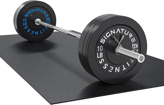 Fitvids 2-Inch Olympic Rubber Weight Plates Sets, Bumper Plates Set Barbell with Mat for Strength Training, 80-370 Lbs Multiple Options