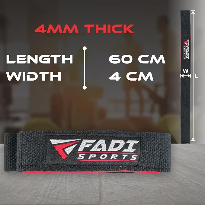 Lifting Wrist Straps for Weightlifting, Bodybuilding, Powerlifting & Deadlifts – 24 Inch Cotton Straps with Padded Neoprene for Strength Training & Grip Support