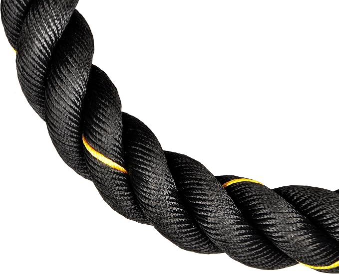 Fitvids Battle Rope 1.5Inch Diameter Poly Dacron 30 FT Length, Heavy Ropes for Home Gym and Workout
