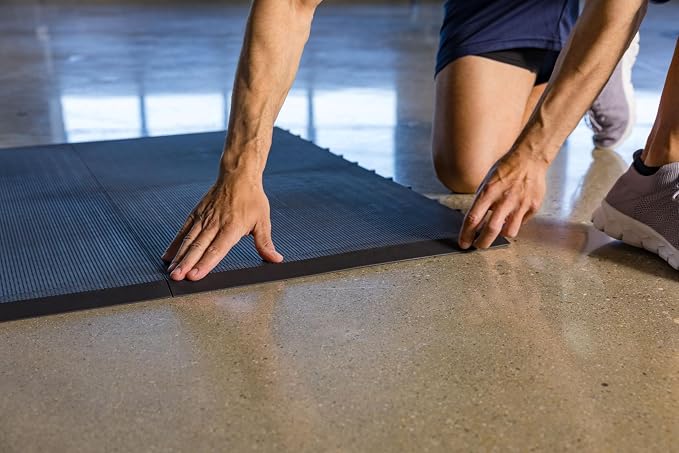 Baselayer Interlocking Floor Tile Trim Pieces - Beveled Edges and Corners - Durable ½ in TPE (Rubber Like, NOT Foam, no Odor) - 10 Edges and 4 Corners - Made in USA