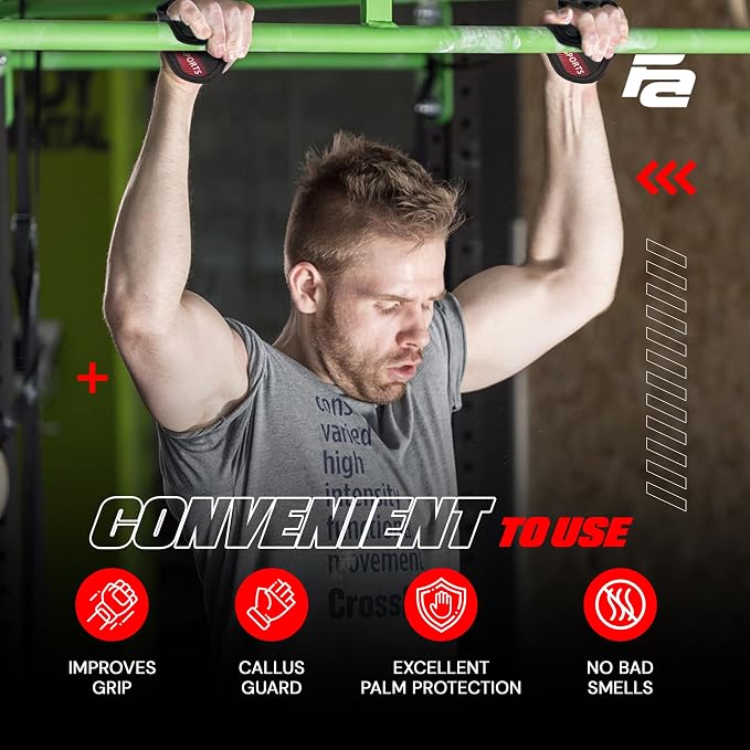 Workout Gloves for Gym - Durable Gym Grips, & Grip Pads - Rubber Padding to Avoid Calluses - Suits Men & Women