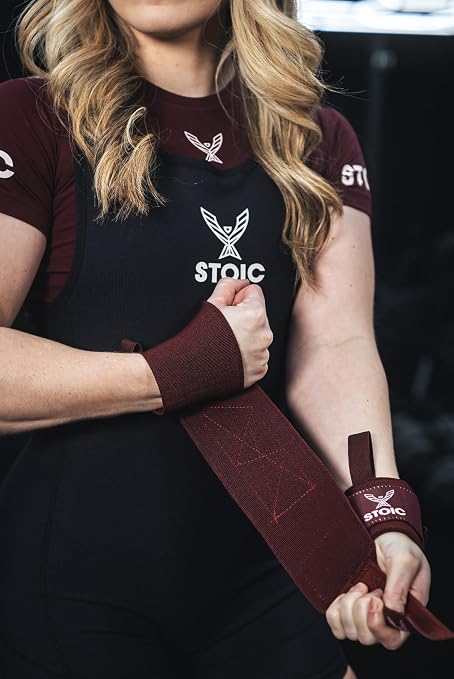 Stoic 7mm Neoprene Knee Sleeves for Men & Women - Maroon, XX-Large