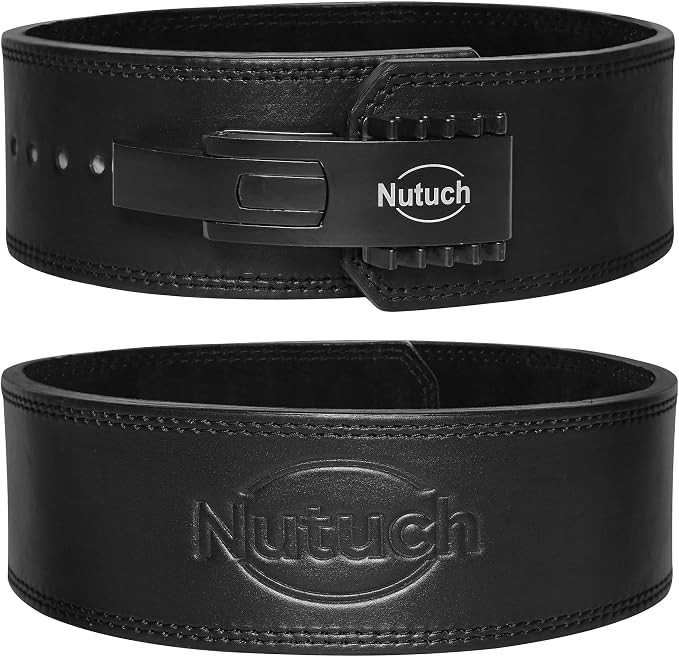 Genuine Leather Lever Weight Lifting Belt |10mm | Gym Belts | Weight Lifting Belts for Men and Women | Grain Leather Weightlifting Belt | Workout Belt | Powerlifting Belt for Back Support | Squats