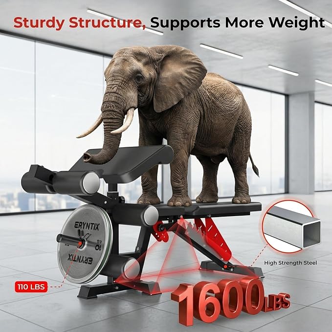Adjustable Weight Bench,Foldable Pro Heavy-Duty Workout Bench | 1600LBS Bench Press 21-Position Multifunctional Weight Bench with Leg Extension,Iscc Plus Certified for Home Gym