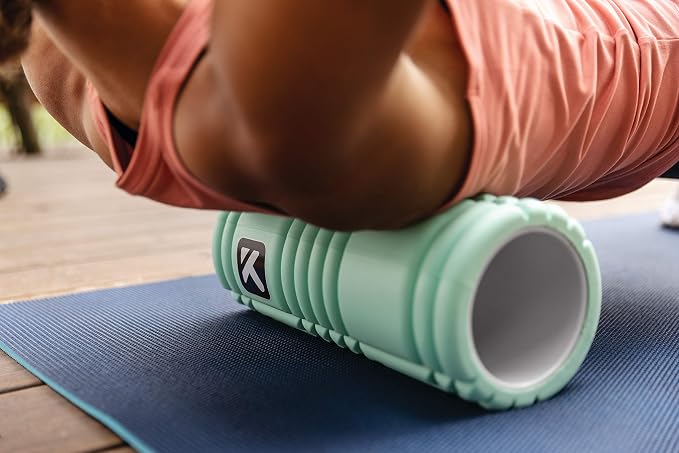 TRIGGERPOINT Performance Therapy Grid Foam Roller for Exercise, Deep Tissue Massage and Muscle Recovery, Original (13-Inch), Mint