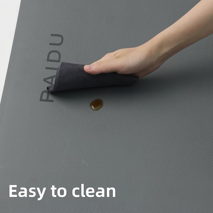 PAIDU POE Yoga Mat （10mm）Extra Thick Fitness Mat 72"x24" with Carry Strap | Non-slip, tear-resistant and suitable for all ages, perfect for yoga, Pilates, home gym and full-body workouts.