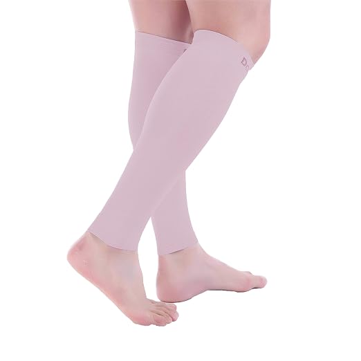 Doc Miller Calf Compression Sleeves 30-40 mmHg for Men & Women, 1 Pair | Knee High, Medical Grade, Footless Compression Socks, Shin Splints, Leg Swelling, Varicose Veins, Wide Calf, Nurses, Recovery