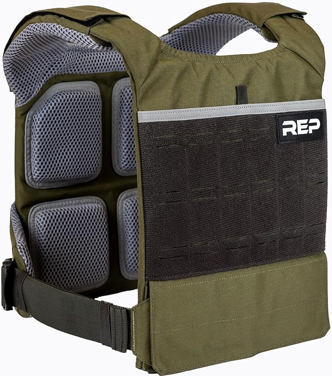 REP Fitness Strata Weight Vest, 2 Removable Plate Options for Unisex, Men & Women, Wearable, Weighted for Strength Training, Muscle Building, CrossFit, Running, Gym Exercise, Adjustable Sizing
