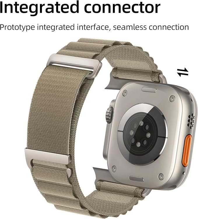 Alpine Nylon Sport Bands Compatible with Apple Watch Ultra Band 49mm 46mm 45mm 44mm 42mm Men Women, Stretch Loop Strap with D-Hook for iWatch Series 10 Ultra SE 9 8 7 6 5 4 3 2 1