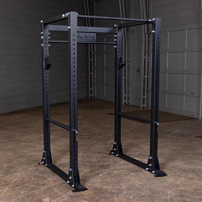Body-Solid GPR400 Power Rack with 1000 Lb. Weight Capacity for Squats, Deadlifts, and Weightlifting Workout, Black