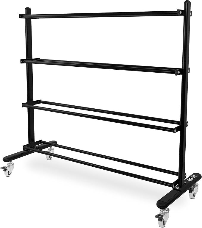 Valor Fitness 4-Tier Exercise Ball Storage Rack with Wheels – Holds Up to 20 Medicine, Slam, and Wall Balls – Durable Home Gym Sports Equipment Organizer
