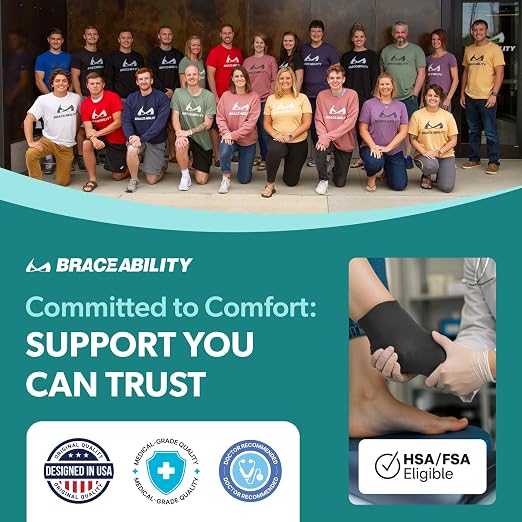 BraceAbility Ankle Compression Sleeve, Ankle Support Brace for Sprained Ankle, Swelling, Tendonitis, Foot Compression Wrap for Running, Ankle Support for Women and Men (X-Large - Black)