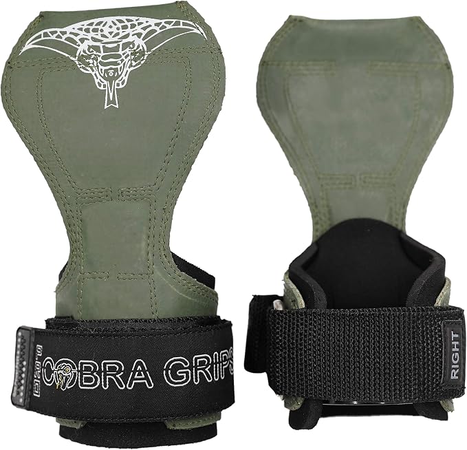 Cobra Grips Weight Lifting Gloves with Adjustable Neoprene Padded Wrist Wraps - Heavy Duty Alternative to Power Lifting Hooks for Deadlifts