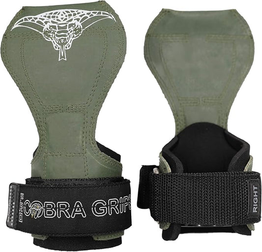 Cobra Grips Weight Lifting Gloves with Adjustable Neoprene Padded Wrist Wraps - Heavy Duty Alternative to Power Lifting Hooks for Deadlifts