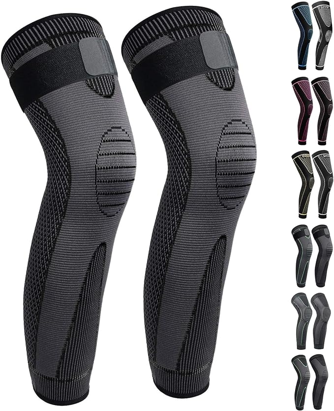 SKDK Full Leg Sleeves Long Compression Leg Sleeve Knee Sleeves Protect Leg, for Man Women Basketball, Arthritis Cycling Sport