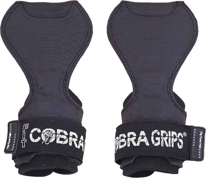Cobra Grips Weight Lifting Gloves with Adjustable Neoprene Padded Wrist Wraps - Heavy Duty Alternative to Power Lifting Hooks for Deadlifts