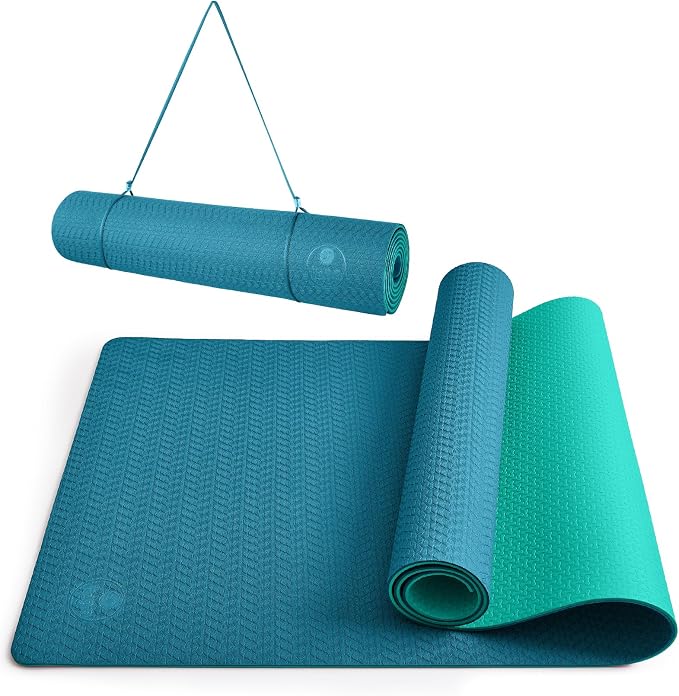 IUGA Yoga Mat Thick Non Slip Anti-tear Pilates Mat Eco Friendly Hot Yoga Mats for Workout & Exercise(72"x 24"x 6mm)