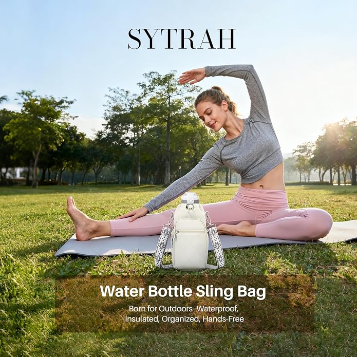 Water Bottle Carrier Bag with Strap, Insulated Corssbody Purse