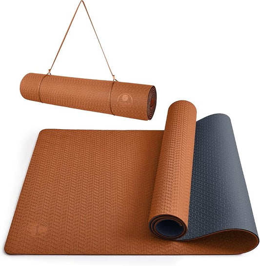 IUGA Yoga Mat Thick Non Slip Anti-tear Pilates Mat Eco Friendly Hot Yoga Mats for Workout & Exercise(72"x 24"x 6mm)