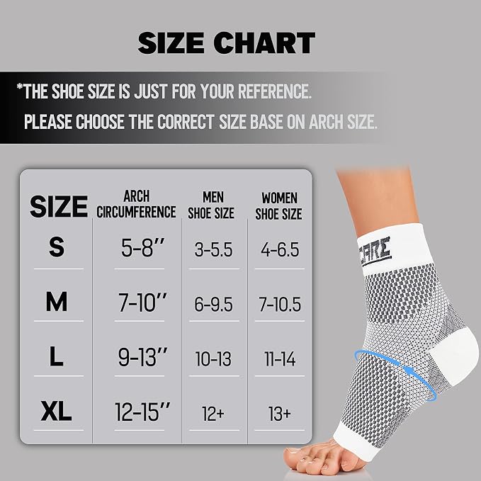 Compression Socks for Women & Men Open Toe (1 Pair) - Best Ankle Compression Sleeve for Swelling, Achilles Tendonitis, Heel Pain & Plantar Fasciitis Relief, White, X-Large