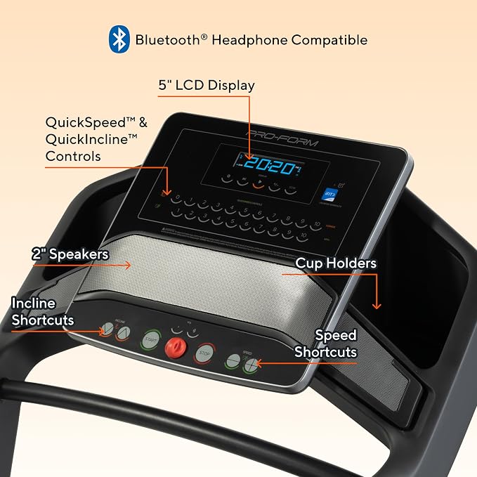 Proform Carbon Treadmills: Treadmills for Walking and Running with Built-in Fan and SpaceSaver Design
